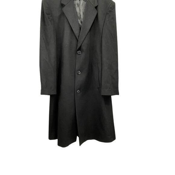 F.R. Triplet & Co Cashmere Overcoat Coat Black Size 46R - Picture 3 of 12